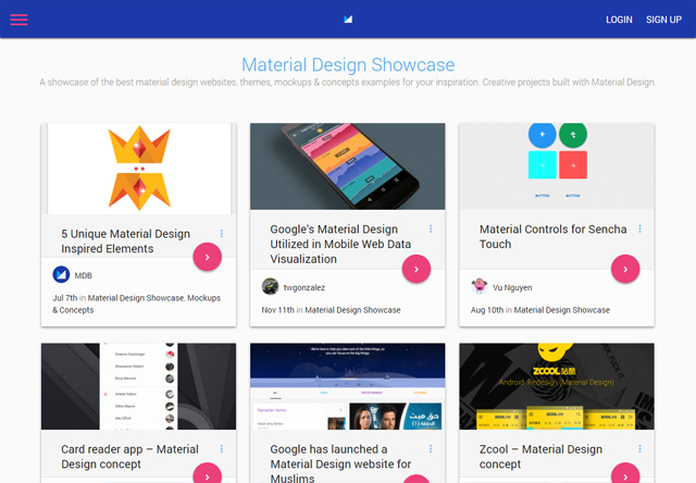 Material Design Showcase