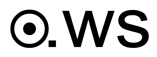 The letters O.WS in a bold sans-serif font.