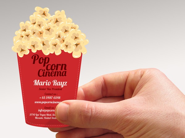 06 popcorn business card