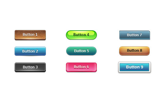 06 slick modern buttons psd