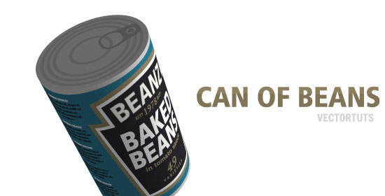 Create a Can of Beans by Mapping Vectors to a 3D Object - preview.