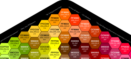 Web Designer Color Reference Hexagon Mouse Pad - screen shot.