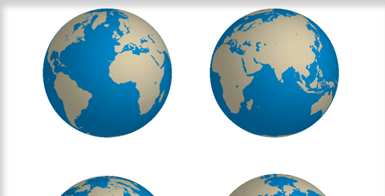 Create a Rotatable Globe in Adobe Illustrator - preview.