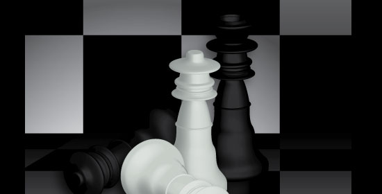 Create a Checkered 3D Chess Figure Scene - preview.