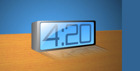 3D Blue LCD Alarm Clock - preview.