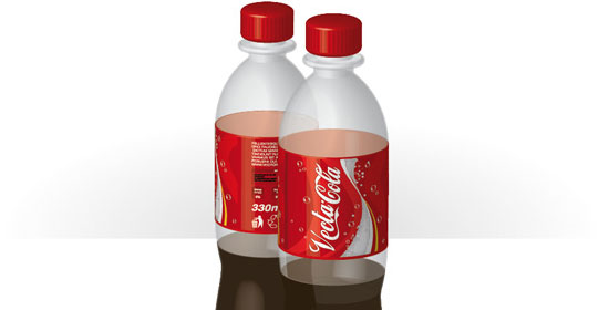 3D Objects and Transparencies to Make a Vector Cola Bottle Design - preview.