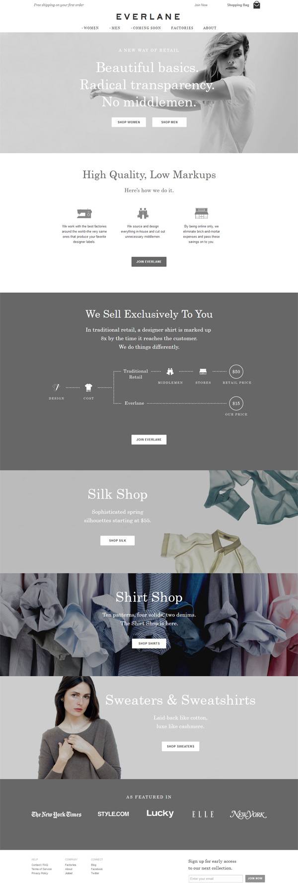 Beautiful clothing websites store