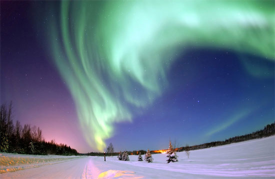 Aurora Borealis, the colored lights