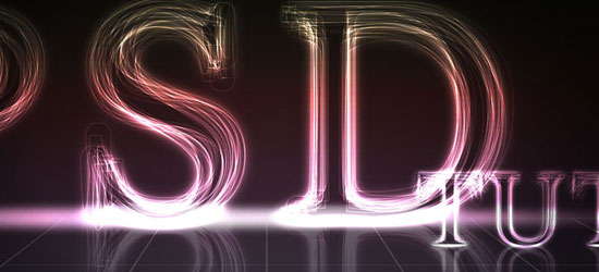 Create a Layered Glowing Text Effect - screen shot.