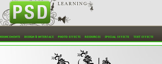 PSD learning - screen shot.