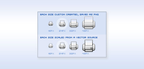 Icon Design: Bitmap vs Vector - screen shot.