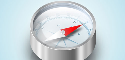 Design a Detailed Compass Icon - screen shot.