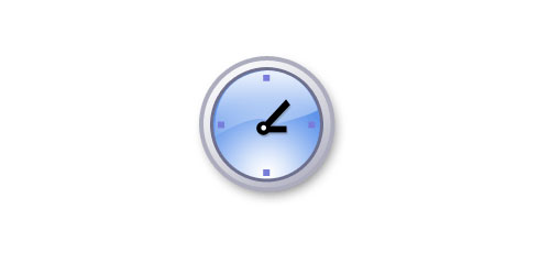 Creating a clock icon - screen shot.