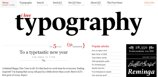 I Love Typography - screen shot.