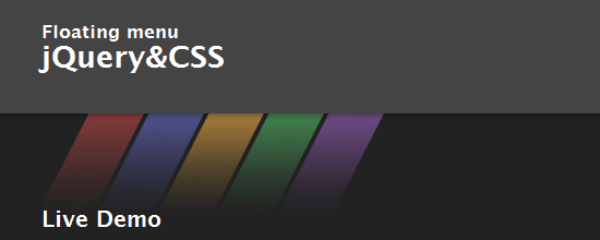 Creating a Floating HTML Menu Using jQuery and CSS screen shot.