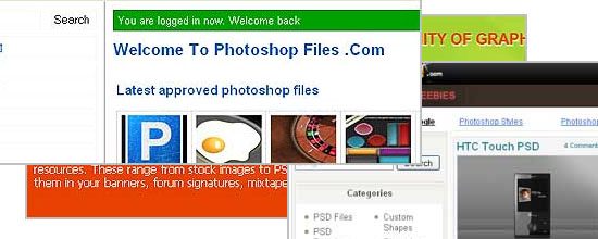 15 Sites to download Free PSD files - screen shot.