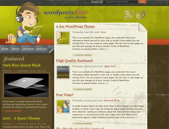 WordPress Fun - screen shot.