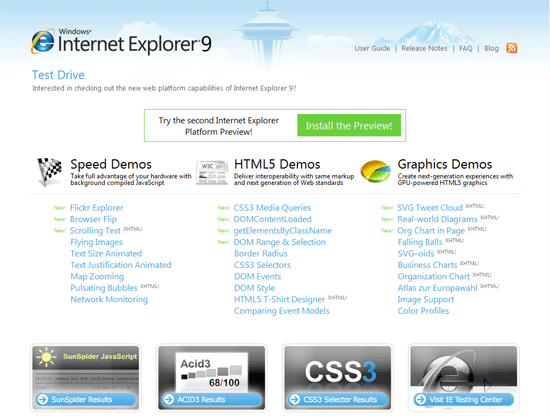 IE9 Test Center