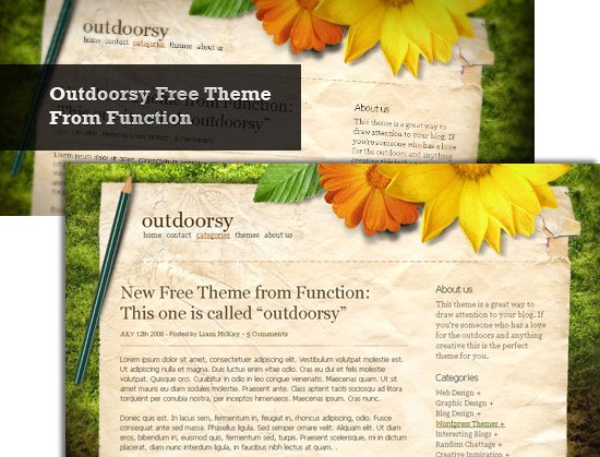 Outdoorsy Theme - screen shot.