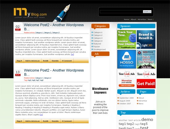 BizTheme - screen shot.