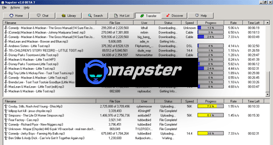 Internet-based file-sharing starts to become popular