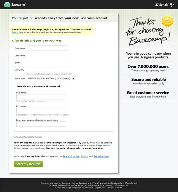 09 basecamp signup form