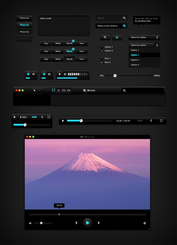 Black UI Kit