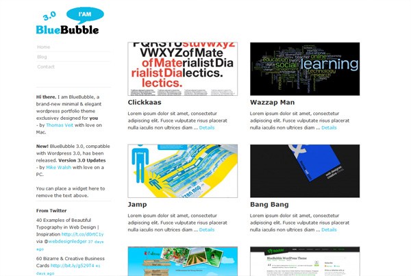 BlueBubble WordPress Theme