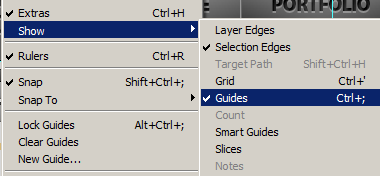 Show Photoshop guides.