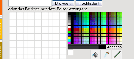 Favicon/Icon Generator und Online-Editor - Screen Shot