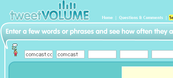TweetVolume - screen shot.