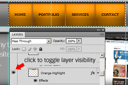 Layer visibility