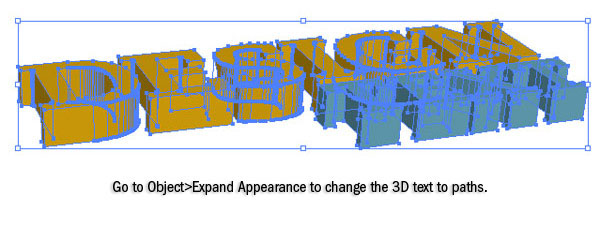 Converting the 3D Text to Paths