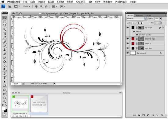 PixelNovel Timeline - Edit uncommitted version.