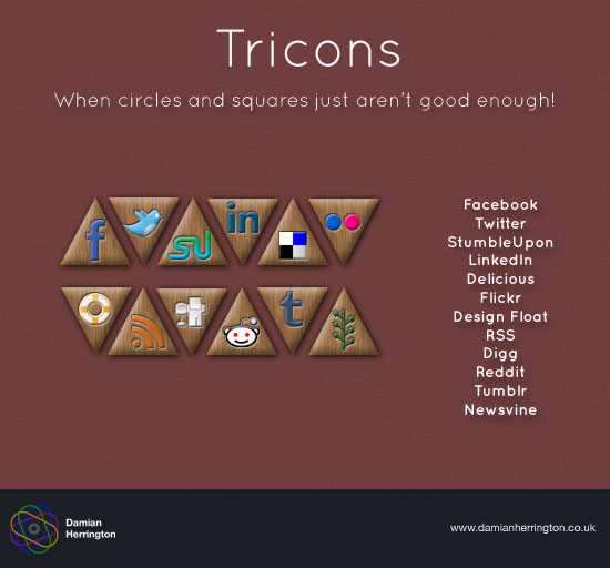 Free social Media Icons: Tricons