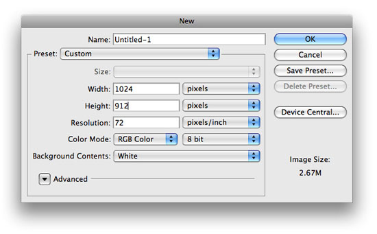 Set Up the Photoshop Canvas