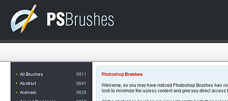 PS Brushes.net - screen shot.