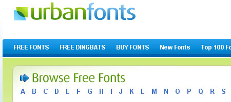 UrbanFonts.com - screen shot.