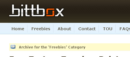 Freebies from BittBox - screen shot.