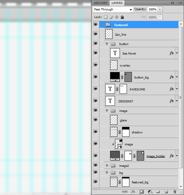 How the layers panel looks