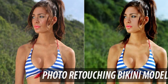 Professional Photo Retouching Bikini Model