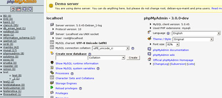 phpMyAdmin - Screenshot