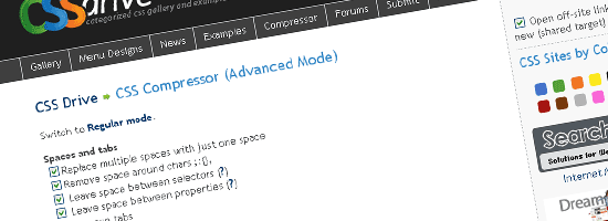 CSS Drive Gallery- CSS Compressor - screen shot.