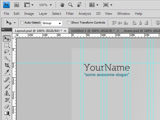 Designing the header section