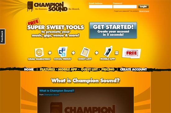 Champion Sound screen shot.