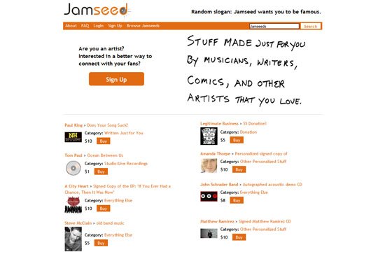 Jamseed screen shot.