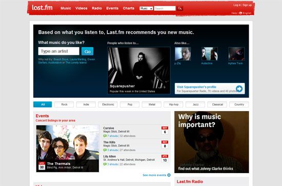 Last.fm screen shot.