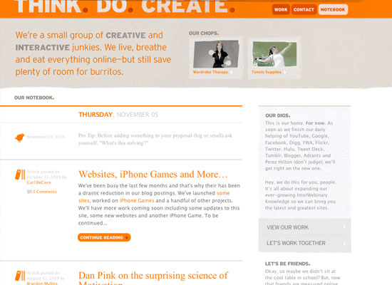 THINK. DO.

<p class='content-break'></p>
<p> CREATE.” width=”550″ height=”400″ /></p>
<h4>JANA’S BAKERY</h4>
<p><img src=