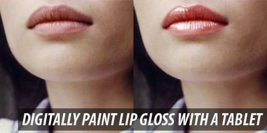 How to Digitally Paint Lip Gloss with a Tablet