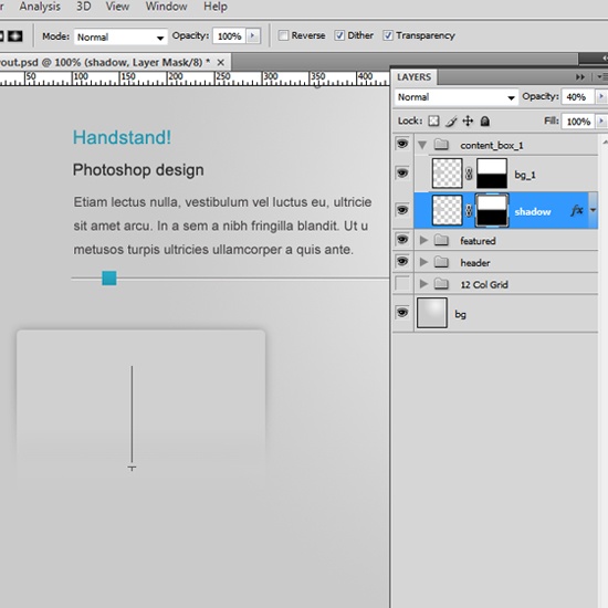 Create the slider control